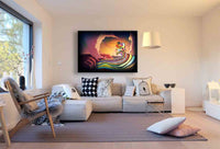 Psychedelische Farbströme & surreale Landschaft – Abstraktes farbenfrohes Leinwandbild | AK ART