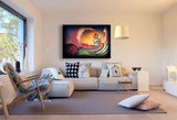 Psychedelische Farbströme & surreale Landschaft – Abstraktes farbenfrohes Leinwandbild | AK ART