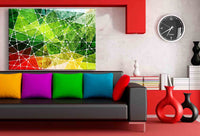 Buntes geometrisches Mosaik – Modernes abstraktes Leinwandbild voller Energie & Farbe | AK ART