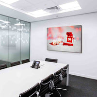 Weihnachten Roter Beutel Geschenk Rentier Leinwandbild AK ART Wanddeko TOP XXL