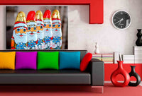 Schokoladen-Nikolaus Weihnachten Kinder Leinwandbild AK ART Wanddeko Wandbild