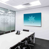 Eiskristall Schneefloke Weihnachten Blau Leinwandbild AK ART Wanddeko Wandbild