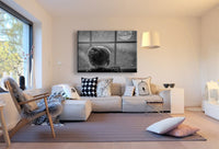 Magische Weihnachten Kind Schwarz-Weiß Leinwandbild AK ART Wanddeko Wandbild XXL