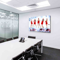 Weihnachten Frauen in Rot Party Leinwandbild AK ART Wanddeko Wandbild XXL TOP