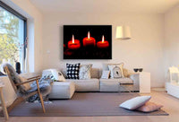Advent Rote Kerzen Ruhe Gemütlichkeit Leinwandbild AK ART Wanddeko Wand TOP XXL Abstrakt