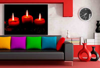 Advent Rote Kerzen Ruhe Gemütlichkeit Leinwandbild AK ART Wanddeko Wand TOP XXL Abstrakt