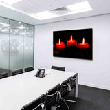 Advent Rote Kerzen Ruhe Gemütlichkeit Leinwandbild AK ART Wanddeko Wand TOP XXL Abstrakt