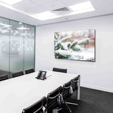 Schnee auf Weihnachts Zweig Leinwandbild AK ART Wanddeko Wandbild TOP XXL