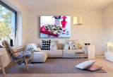 Valentines-Tag Schokolade Herz Leinwandbild AK ART Wanddeko Wandbild XXL TOP