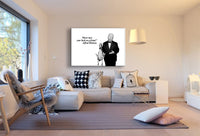 Alfred Hitchcock Schwarz-Weiß Zitat Leinwandbild AK ART Wanddeko Wandbild XXL