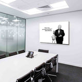 Alfred Hitchcock Schwarz-Weiß Zitat Leinwandbild AK ART Wanddeko Wandbild XXL