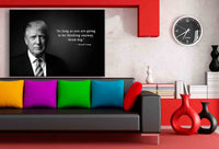 Donald Trump Zitat Leinwandbild – Schwarz-Weiß Wandbild mit inspirierendem Spruch