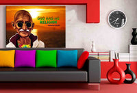 Mahatma Gandhi Zitat Leinwandbild AK ART Wanddeko Wandbild Made in Germany XXL