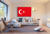 Flagge Türkei Leinwandbild AK ART Wanddeko Wandbild Made in Germany TOP XXL