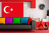 Flagge Türkei Leinwandbild AK ART Wanddeko Wandbild Made in Germany TOP XXL