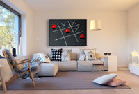 LOVE Tic-Tac-Toe – Romantisches Leinwandbild | AK ART Wandbild
