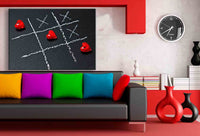 LOVE Tic-Tac-Toe – Romantisches Leinwandbild | AK ART Wandbild