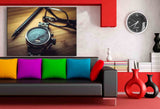 Uhr Schreibtisch Büro Leinwandbild AK ART Wanddeko Wandbild Made in Germany XXL