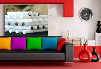 Weiße Zigaretten Leinwandbild AK ART Wanddeko Wandbild Made in Germany TOP XXL