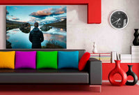 Junge Aussischt Natur Leinwandbild AK ART Wanddeko Wandbild Made inGermany XXL