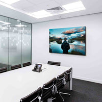 Junge Aussischt Natur Leinwandbild AK ART Wanddeko Wandbild Made inGermany XXL