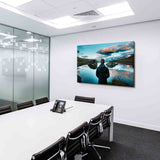 Junge Aussischt Natur Leinwandbild AK ART Wanddeko Wandbild Made inGermany XXL