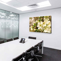 Weiße Blumen Leinwandbild / AK ART Bilder Mehrfarbig Kunstdruck XXL b02 Wandbild