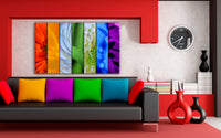 Blumen Makro Abstrakt Leinwandbild / AK Art Bilder / Mehrfarbig + Kunstdruck XXL