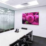 Rote Blumen Kugeln Leinwandbild AK Art Bilder Mehrfarbig Kunstdruck XXL Wandbild