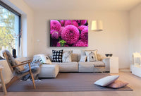 Rote Blumen Kugeln Leinwandbild AK Art Bilder Mehrfarbig Kunstdruck XXL Wandbild