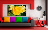 Gelbe Rosen Leinwandbild / AK Art Bilder / Mehrfarbig + Kunstdruck XXL Wandbild
