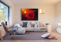 Rote Blume Gerbera Leinwandbild / AK Art Bilder / Mehrfarbig + Kunstdruck XXL Wandbild