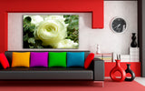 Weiße Rose Leinwandbild / AK Art Bilder / Mehrfarbig + Kunstdruck XXL Wandbild