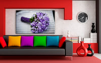 Viloette Blumen Straus Leinwandbild AK Art Bilder Mehrfarbig Kunstdruck Wandbild