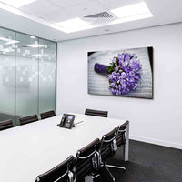 Viloette Blumen Straus Leinwandbild AK Art Bilder Mehrfarbig Kunstdruck Wandbild