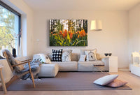 Orange Tulpen Leinwandbild AK ART Kunstdruck Mehrfarbig Wandbild Wanddeko TOP XXL
