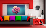 Rose Regentropfen Leinwandbild AK ART Kunstdruck Mehrfarbig Wandbild Wanddeko TOP XXL