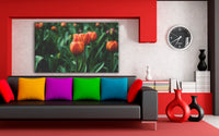Tulpen Leinwandbild AK ART Kunstdruck Mehrfarbig Wandbild Wanddeko TOP XXL