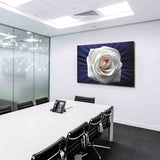 Weiße Rose Groß Leinwandbild /AK Art Bilder Mehrfarbig + Kunstdruck XXL Wandbild