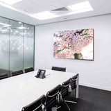 Weiße Kleine Blumen Leinwandbild / AK Art Bilder / Mehrfarbig + Kunstdruck XXL