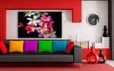 Blumen Spitz Leinwandbild / AK Art Bilder / Mehrfarbig +Kunstdruck XXL Wandbild