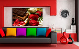 Schokolade Blumen Leinwandbild / AK Art Bilder / Mehrfarbig + Kunstdruck XXL TOP