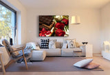 Schokolade Blumen Leinwandbild / AK Art Bilder / Mehrfarbig + Kunstdruck XXL TOP