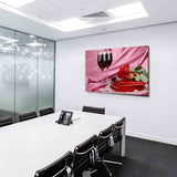 Wein und Rosen Leinwandbild /AK Art Bilder /Mehrfarbig +Kunstdruck XXL Wandbild