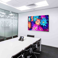 Gerbera Blume Leinwandbild AK Art Bilder Mehrfarbig Wandbild Kunsdruck TOP XXL