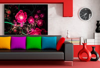 Rose Blume Leinwandbild AK Art Bilder Mehrfarbig Wandbild Kunstdruck TOP XXL