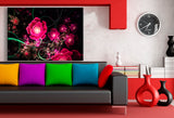 Rose Blume Leinwandbild AK Art Bilder Mehrfarbig Wandbild Kunstdruck TOP XXL