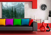 Skyrim Berge Wald Leinwandbild AK Art Studio Wanddeko Wandbild Kunstdruck XXL