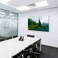 Skyrim Bergsee Leinwandbild AK Art Studio Wanddeko Wandbild Made in Germany XXL