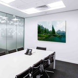 Skyrim Bergsee Leinwandbild AK Art Studio Wanddeko Wandbild Made in Germany XXL